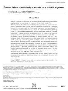 Trastorno límite de la personalidad y su asociación con el VIH/SIDA