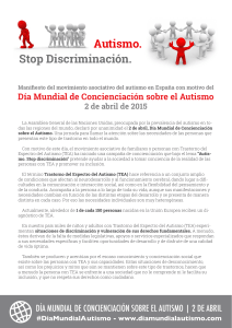Autismo. Stop Discriminación.