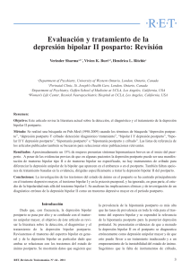 Evaluación y tratamiento de la depresión bipolar II