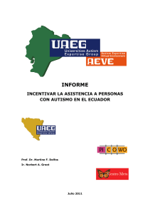 informe incentivar la asistencia a personas con autismo en el ecuador
