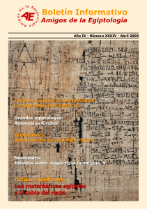 Boletín Informativo de Amigos de la Egiptología - BIAE XXXIV