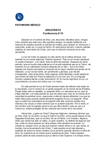 PATHWORK MÉXICO JESUCRISTO Conferencia # 19