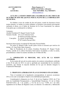 Pleno 13-10-2015 - Ayuntamiento de Alfafara