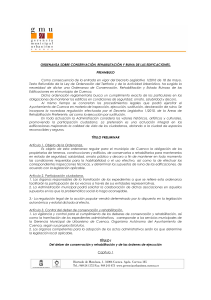 Ordenanza sobre conservación, rehabilitación y ruina de edificaciones