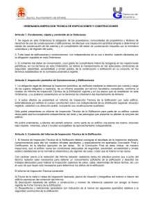 ORDENANZA INSPECCION TECNICA DE EDIFICACIONES Y