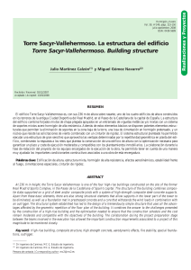 Torre Sacyr-Vallehermoso. La estructura del edificio Torre Sacyr