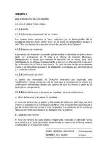 SECCION 4 DEL PROYECTO DE LAS OBRAS 4.1 DE LA LINEA Y