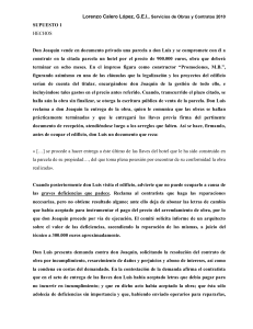 SUPUESTO 1 HECHOS Don Joaquín vende en documento privado