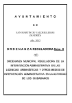 Ordenanza nº 8 Licencias urbanísticas y de actividad.