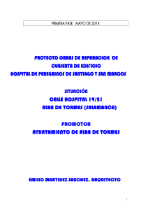 proyecto obras de reparacion de cubierta de edificio hospital de