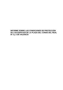 Informe final sobre la plaza Conde del Real de Valencia