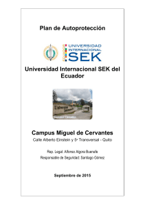 Plan de auto protección del Campus Miguel de Cervantes (Carcelén)