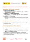 PROGRAMA DE FOMENTO DE LA REHABILITACIÓN EDIFICATORIA