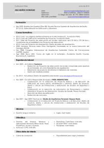 Descargar currículo en PDF - Ana Muñoz Gonzalez – Arquitecto