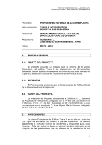 1 PROYECTO DE REFORMA DE LA ENTREPLANTA TXARA II