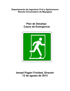 Plan de Desalojo - Recinto Universitario de Mayagüez
