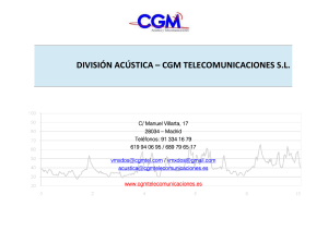 DIVISIÓN ACÚSTICA – CGM TELECOMUNICACIONES S.L.