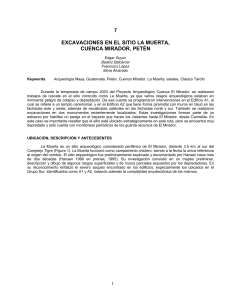 7 excavaciones en el sitio la muerta, cuenca mirador, petén