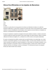 Áticos EcoEficientes en los tejados de Barcelona