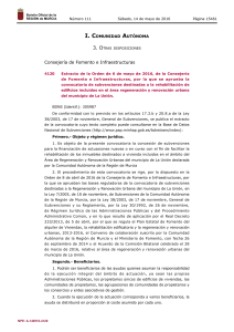 Extracto de la Orden de 6 de mayo de 2016, de la Consejería de