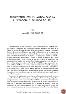 Arquitectura civil en Murcia bajo la Ilustración: el Parador del Rey