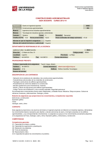 construcciones agroindustriales guía docente curso 2013-14