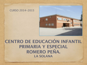 presentación del centro - CEIP Romero Peña, La Solana