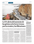 La UA alerta del aumento de las grietas en la Serra Grossa por la