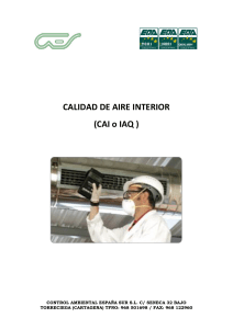 CALIDAD DE AIRE INTERIOR (CAI o IAQ )