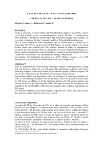 LA REAL CABALLERIZA REGALADA (1789