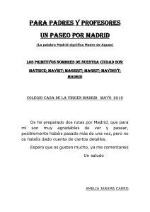 PARA PADRES Y PROFESORES UN PASEO POR MADRID