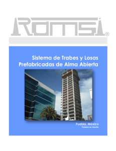 Sistema de Trabes y Losas Prefabricadas de Alma Abierta Puebla
