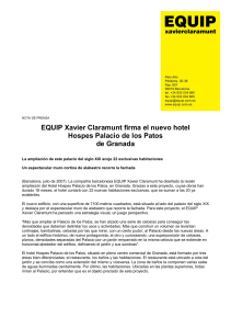 EQUIP Xavier Claramunt firma el nuevo hotel Hospes Palacio de los