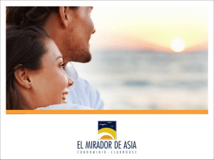 brochure Mirador de Asia - Fácil acceso al Club House.