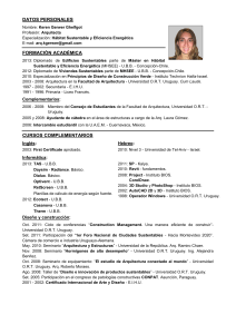 datos personales formación académica cursos complementarios