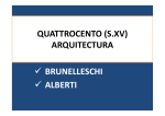 QUATTROCENTO (S.XV) ARQUITECTURA BRUNELLESCHI