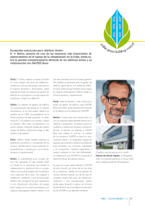 Excelentes soluciones para «Edificio Verde». R. V. Simha, gerente