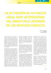 LA ACTUACIÓN DE LA POLICÍA LOCAL ANTE ALTERACIONES