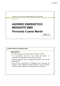 Ahorro energético mediante BMS, por Fernando Cuesta