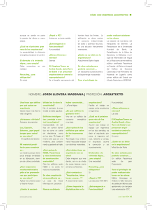 nombre: jordi llovera massana | profesi&oacute;n: arquitecto