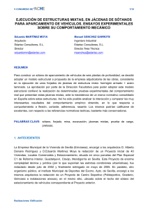 ejecución de estructuras mixtas, en jácenas de sótanos