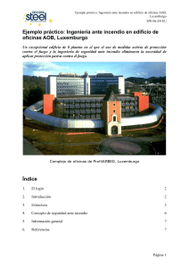 Ingeniería ante incendio en edificio de oficinas AOB