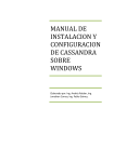 manual de instalacion y configuracion de cassandra sobre windows