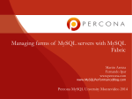 Managing farms of MySQL servers with MySQL Fabric