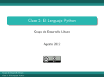 Clase 2: El Lenguaje Python - Programando con Robots y Software
