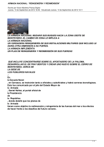 ARMADA NACIONAL: &ldquo;REINGENIER&Iacute;A Y REDIMENSI&Oacute;N&rdquo;