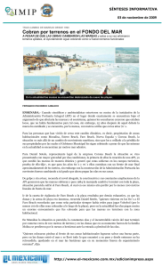 Cobran por terrenos en el FONDO DEL MAR