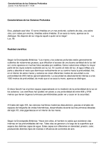 Características de los Océanos Profundos