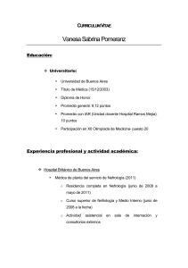 Vanesa Sabrina Pomeranz - Servicio de Nefrolog&iacute;a del Hospital