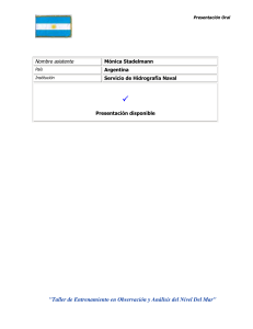 "Taller de Entrenamiento en Observaci&oacute;n y An&aacute;lisis del Nivel Del Mar"